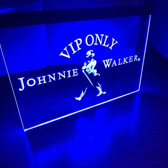 JOHNNIE WALKER LED NEON BLUE LIGHT SIGN 8x12 - Picture 3 of 3